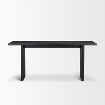 Cinna 65'' Wood and Wicker/Rattan Console Table