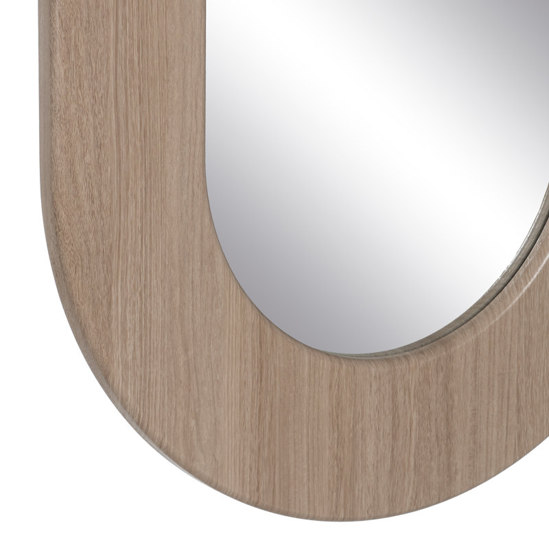 Abhimanyu Wood Oval Wall Mirror