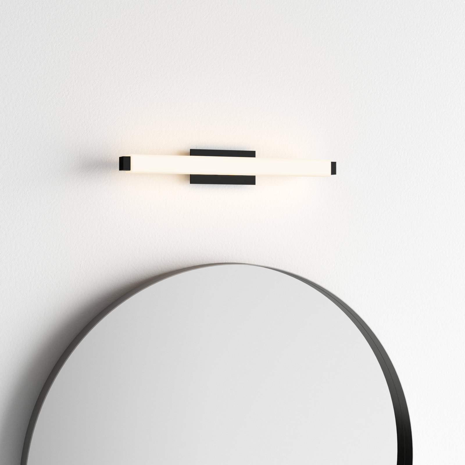 Erby Single Light Dimmable LED Flush Mounted Sconce, 3500K, Black, 3" H x 25.75" W x 3.38" D