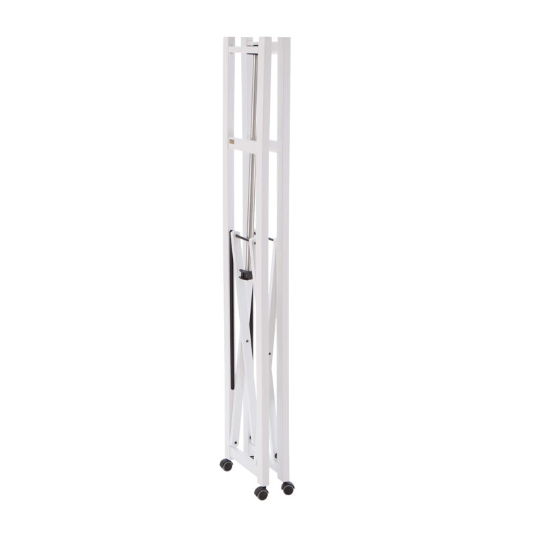 Swynford Solid Wood Freestanding Coat Rack, White Lacquered