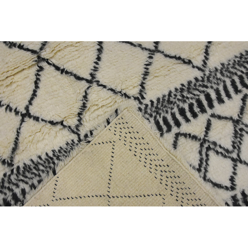 Geometric Hand Woven Shag Area Rug, Rectangle  120cm x 180cm