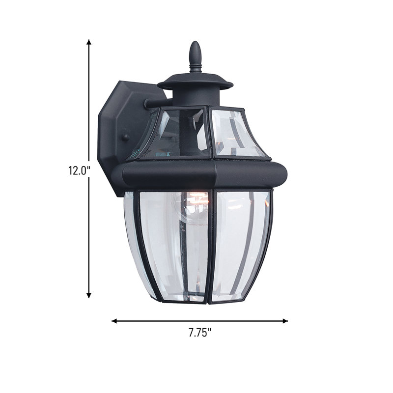 Lancaster One Light Outdoor Wall Lantern from Generation Lighting , Black