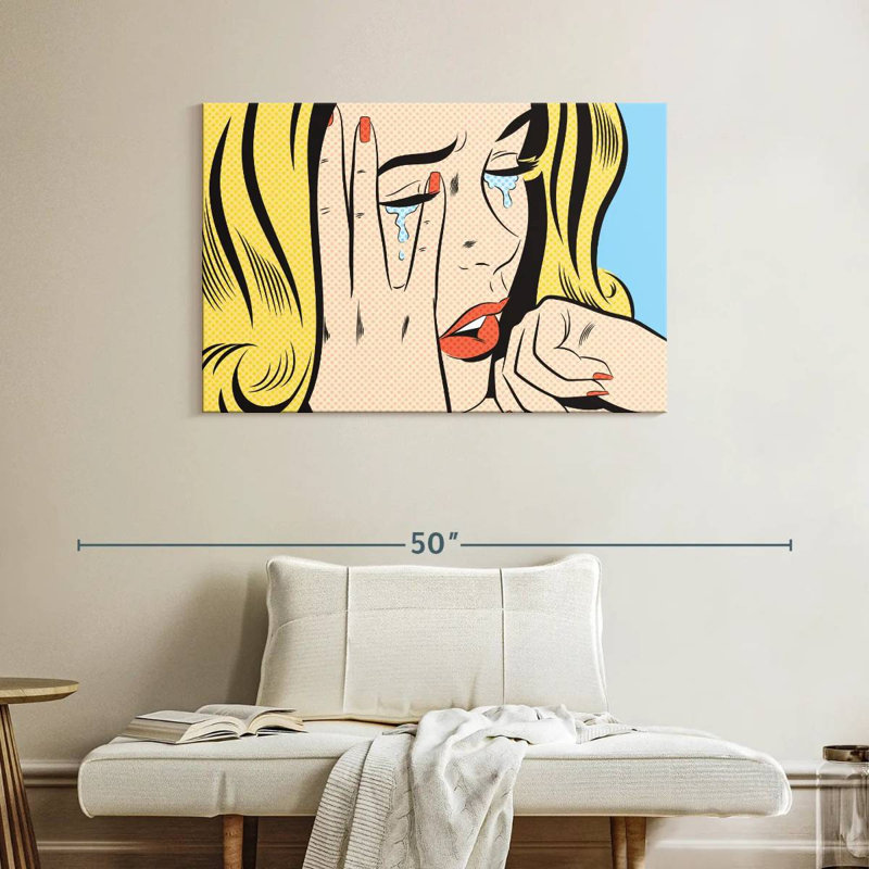 Leisha Femme qui pleure I, H 26 po x l 39 po