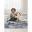 Tapis intérieur / extérieur en mosaïque de pierre bleue / beige 4 pi x 6 pi (3 pi 9 po x 5 pi 6 po) de Joni-1339693634