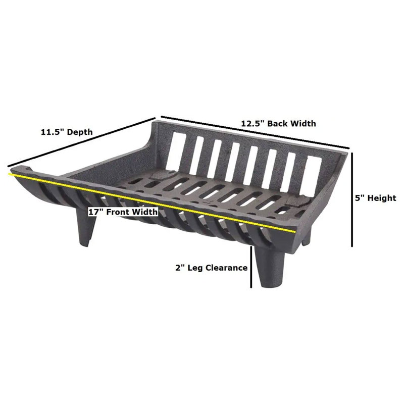 Grille de foyer en fer 