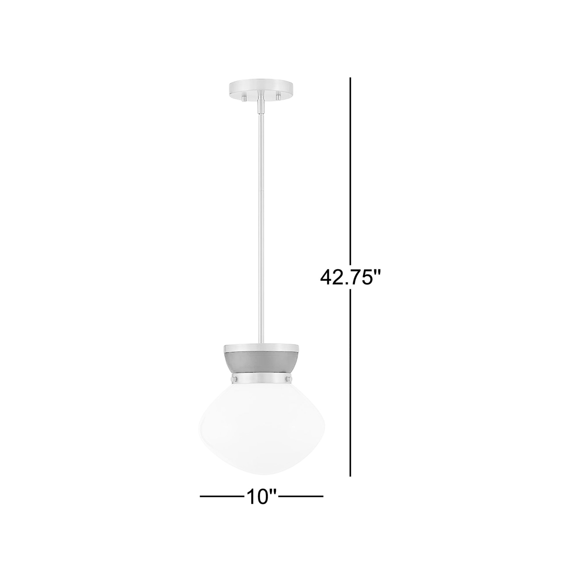 Single Light Steel Dimmable Pendant, Gold/Black