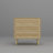 Mid-Century Modern Accent Chest With Rattan Detailing And Rubberwood Frame, 3 Drawers Storage Cabinet
