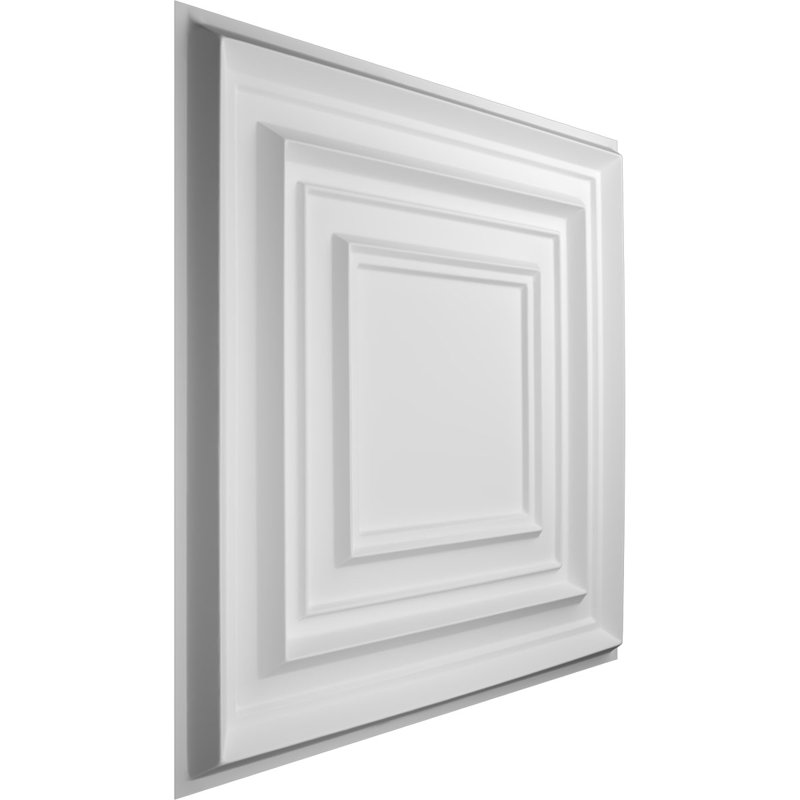 White Textured 3D PVC Decorative Wall Panels Set