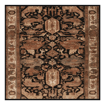 Tapis brun lavable à la machine