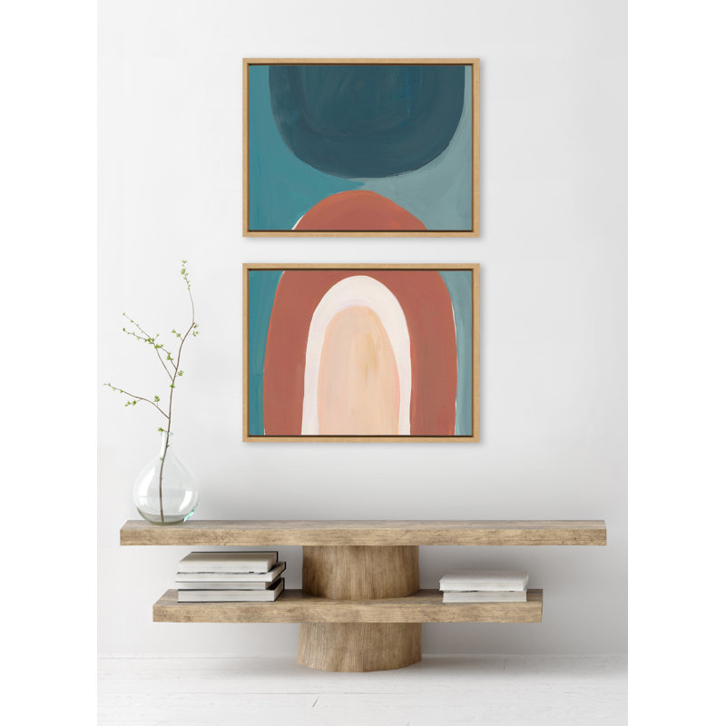 «Teotitlan Valley Study 1 A and B» par Kate Aurelia Holloway, ensemble d'art mural sur toile encadrée