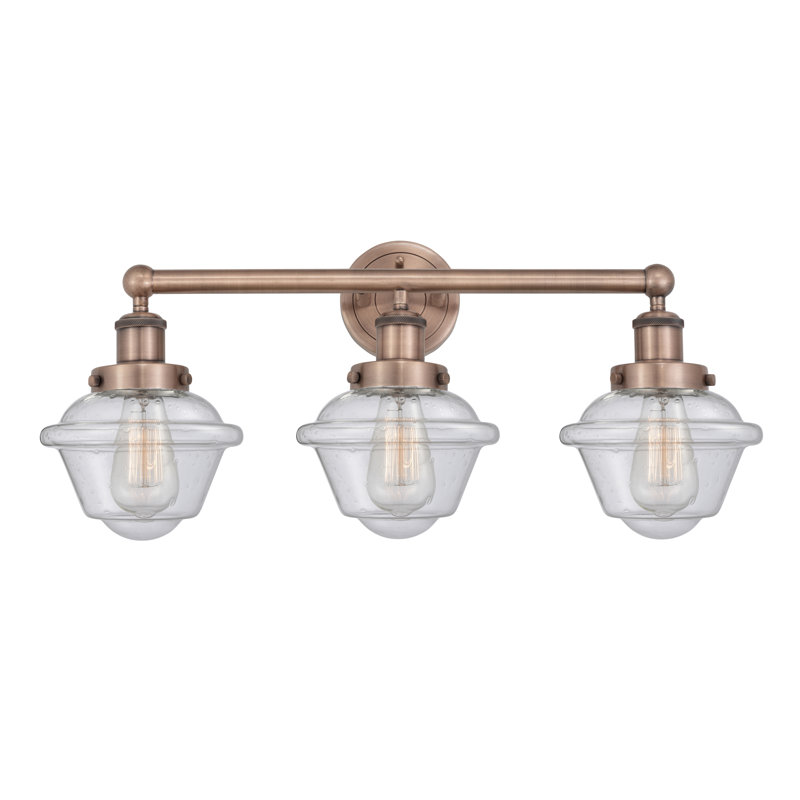 Grourke 3 - Light Dimmable Vanity Light, Antique Copper, Seedy