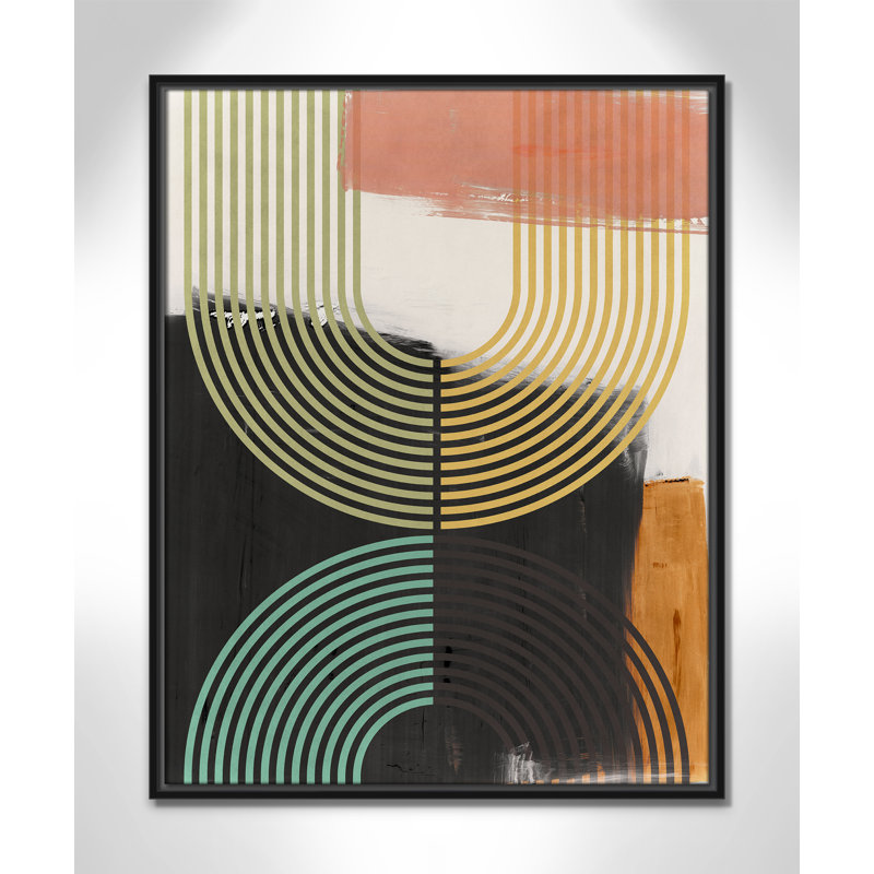 «Bolded II» par Isabelle Z, Toile avec cadre, L 23,5 po x H 29,5 po, Cadre flottant noir