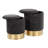 Contemporary Nesting Ottoman Set - Gold Metal And Black Fabric Furniture | Gift Idea-1581423943