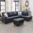 Jayzen 3-Piece Vegan Leather L-shaped Living Room Sectional with Storage Ottoman-1119954545-1094079083-1094079078