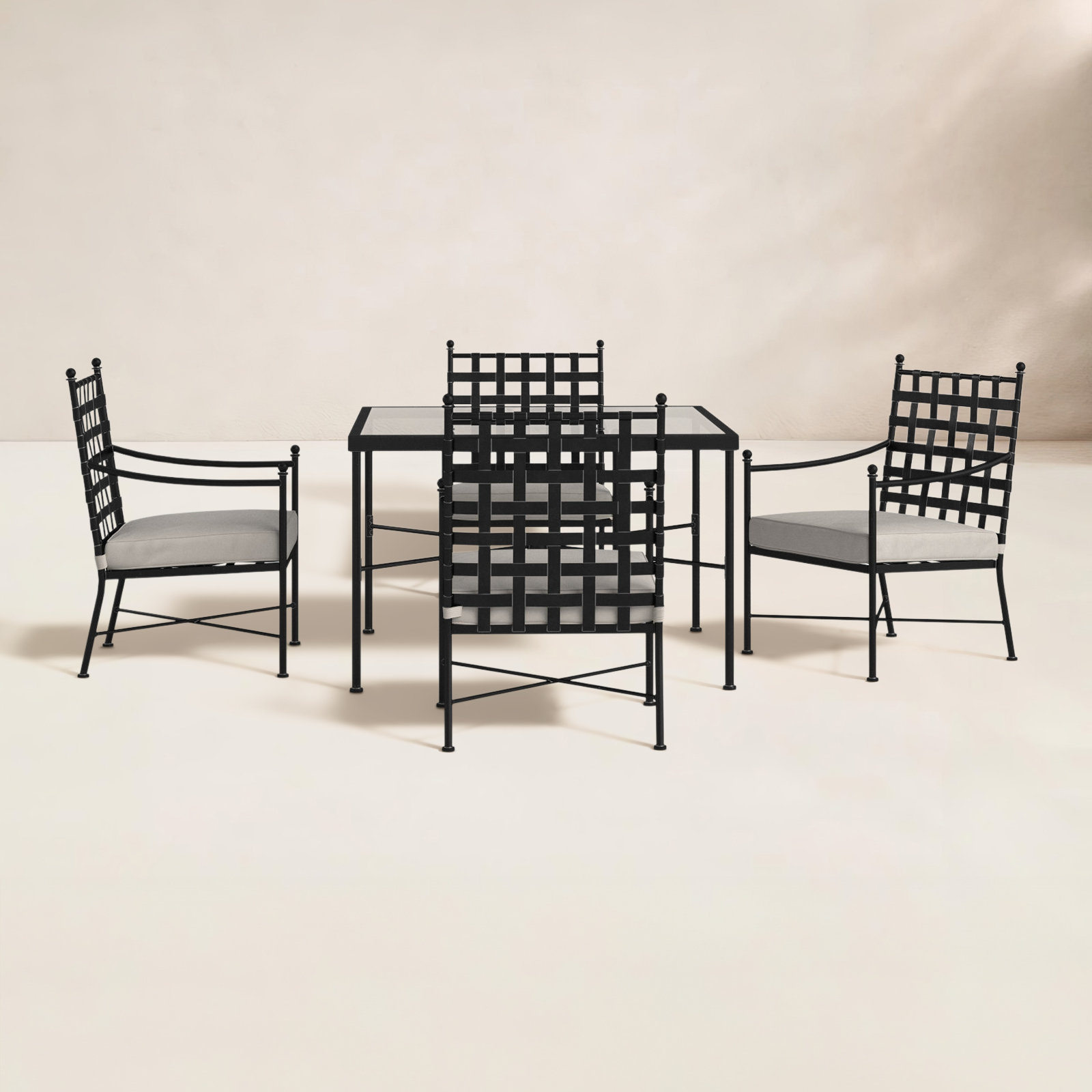 Lucier 44" Sunbrella® Patio Dining Set, 44" L x 44" W x 29" H