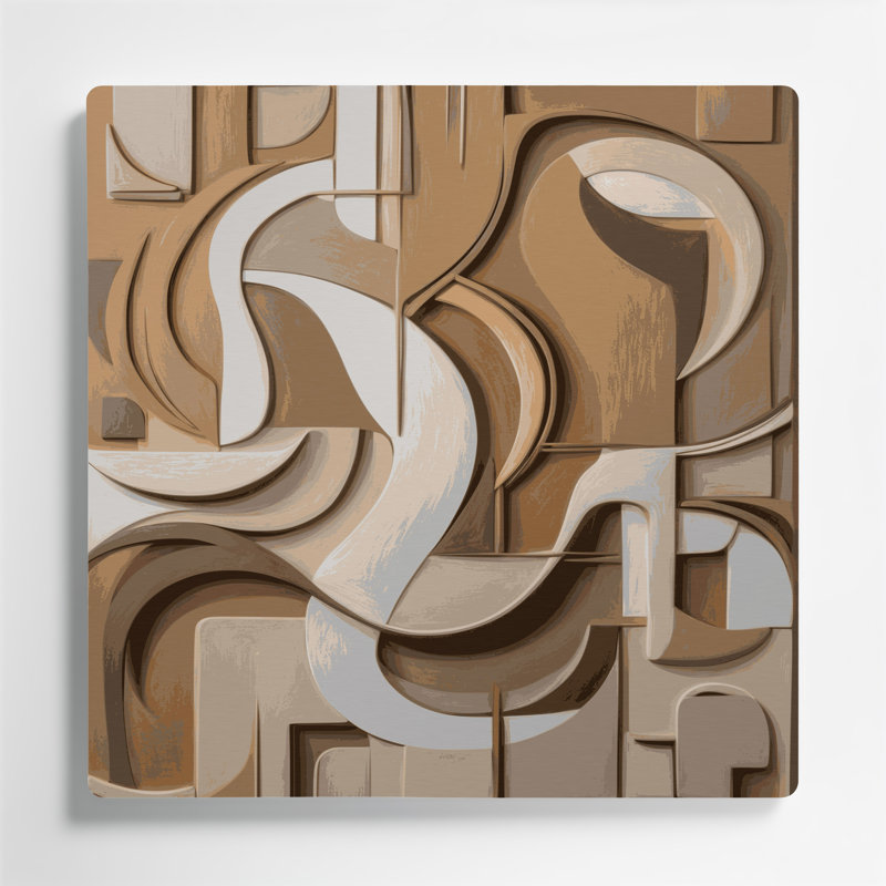Abstract Figurative 20 Brown Metal Wall Art, 12" H x 12" W