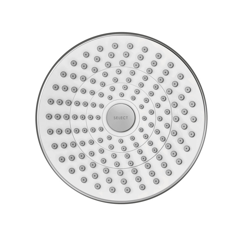Croma 2.0 GPM Shower Head, Chrome / White