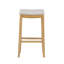 Tabouret de comptoir et de bar en bois massif sans dossier avec siège rembourré Bartonville-866721042-875261410