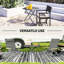 Table de patio pliante d'extérieur, table de bout en rotin-1070190667