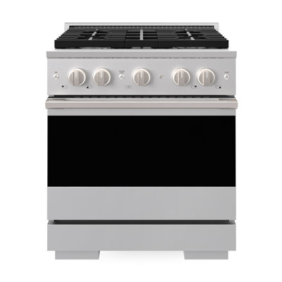 ZLINE 30 po 4,2 pieds cubes Cuisinière au gaz à deux brûleurs avec four à convection électrique et à 4 brûleurs Marino