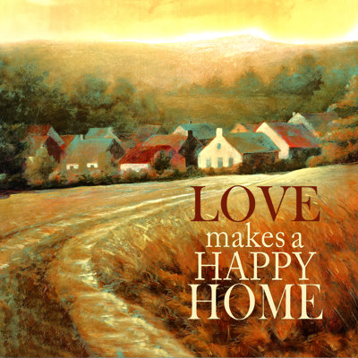 Homey Golden Fields - Wrapped Canvas Print