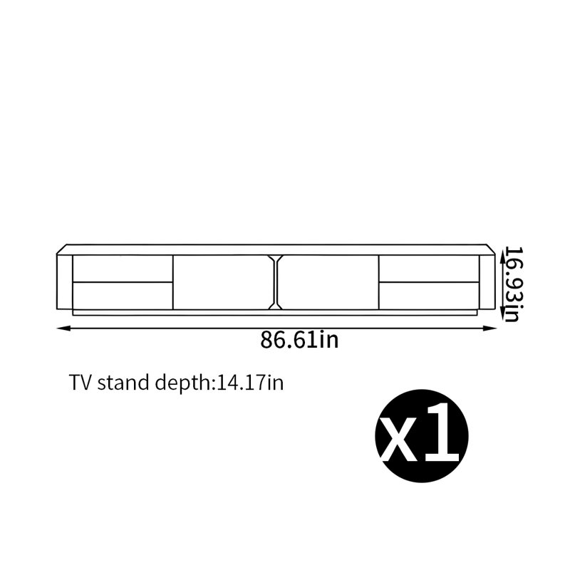 Floor standing TV stand, 86.61"