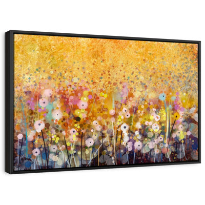 Abstract " Soft Color Abstract Flowers Canvas Print "
