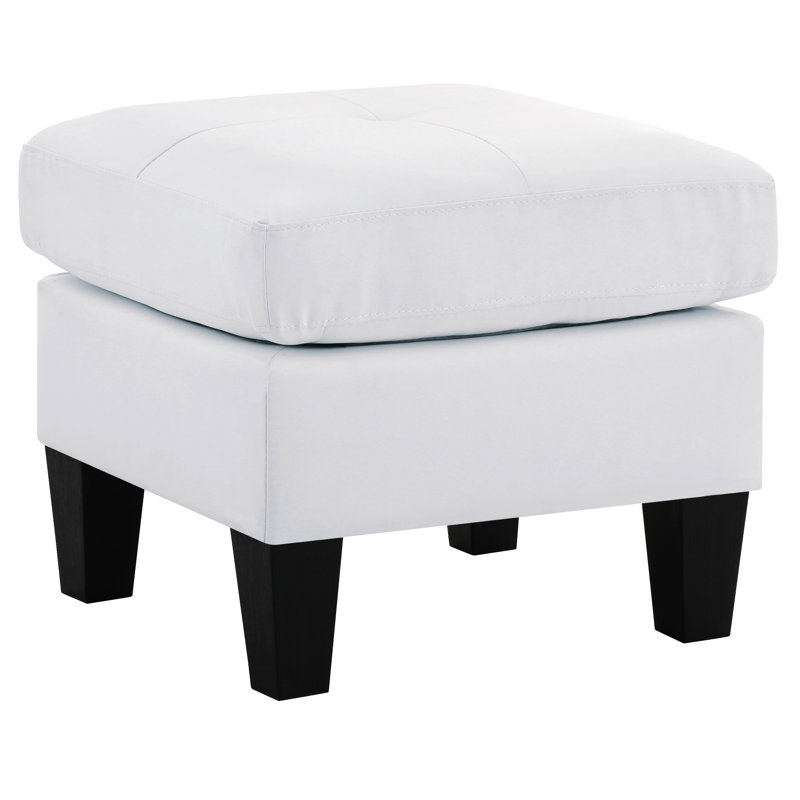 Canapé blanc pour petits espaces, 48 ​​cm (H) x 58 cm (L) x 58 cm (P), polyvalent, style décontracté, couleur, siège confortable, prêt à l'emploi