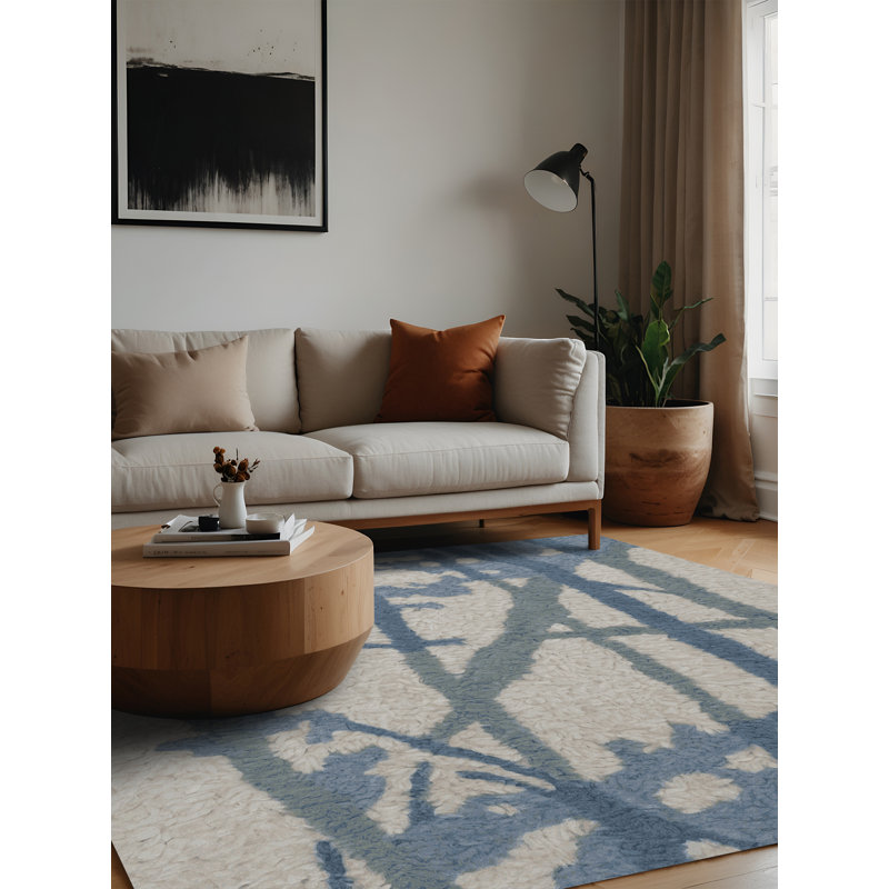 Tapis gris lavable à la machine, Carré 6 pi