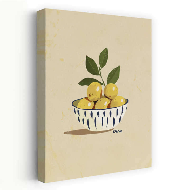 Lemon Harvest Bowl by Emel Tunaboylu - Wrapped Canvas Print, 45.72 cm H x 30.48 cm W