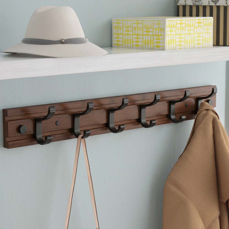 Portemanteau mural en bois