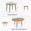 Avec un mécanisme rétractable astucieux, le plateau de table en bois aggloméré et les pieds en métal noir ont une surface lisse et délicate. Le look unique crée la silhouette élégante d'une maison moderne.