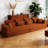 Boneless L Shape Modular Sectional Sofa, Compressed Sectional Sofa Modern Minimalist Style Corduroy Couch,Unfold Into A Bed, Bedroom, Comfy Compressed Sofa Couch Space-Efficient Design-7151133