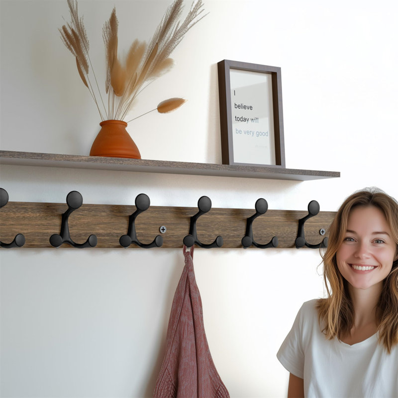 Wall Mounted Coat Rack, Natural
