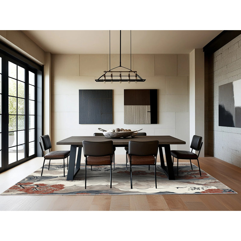 Petal Vista Rug, Square 3'