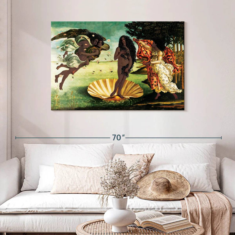 Hardie, naissance de Vénus, d'inspiration afro-américaine, H 30 po x l 45 po