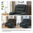 Ameiah Upholstered Dark Gray Chenille Manual Push Back Recliner Chair with Wingback-2142826887
