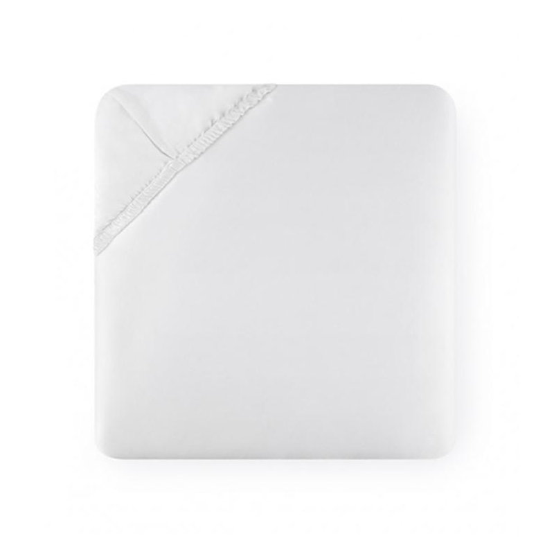 Fiona Sateen Fitted Sheet, White, Twin Fitted Sheet