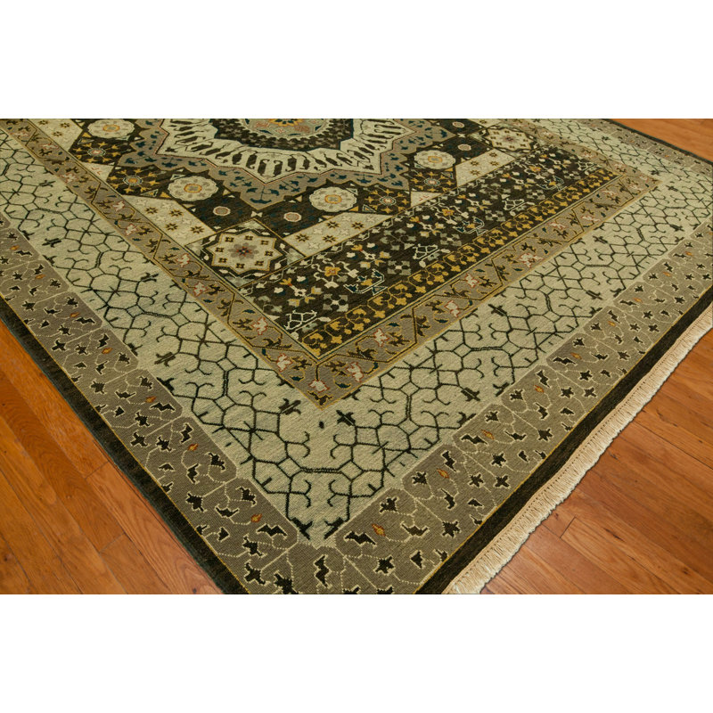 Hand Woven Wool Oriental Area Rug, Rectangle 12' x 18'