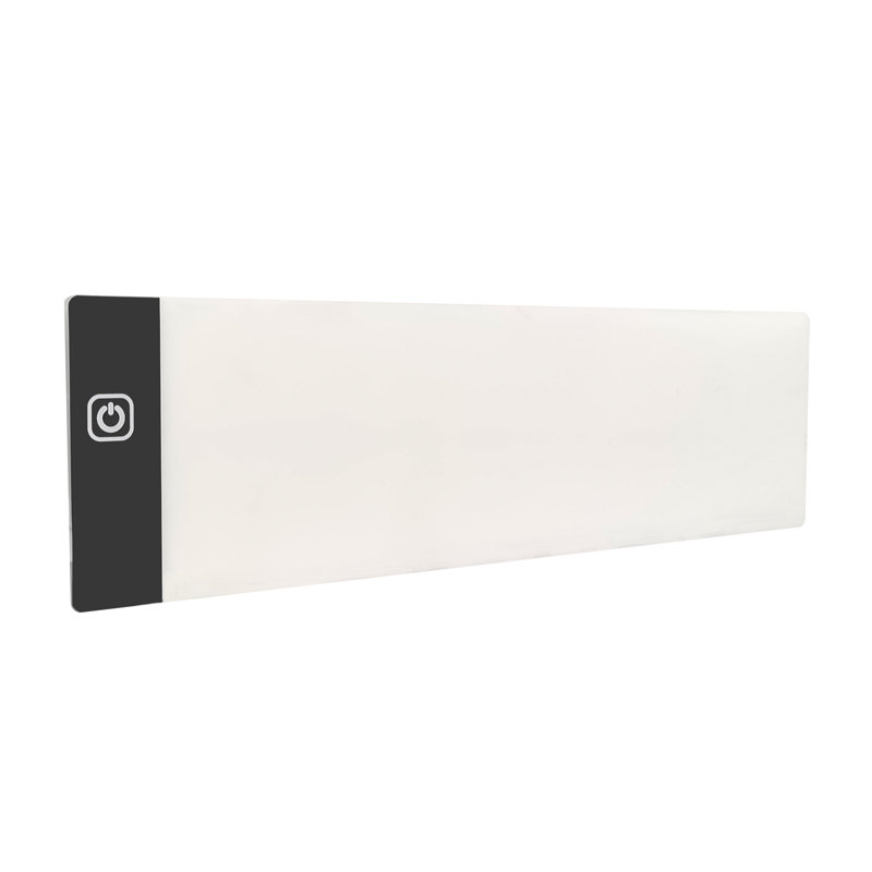 Fixturedisplays® 12.25 X 3.5" Clear Acrylic Sign Holder Picture Frame Film Strip Display Name Tag Placement, With Lighted LED Backlit Panel, 0.54" Thick 18610+18612