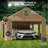 Heavy Duty Carport With Roll-Up Sidewall And Ventilated Windows With Removable Sidewalls in , 111.6" H x 120" W x 240" D-107119543