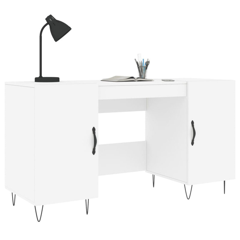 Balnamore Metal Base Writing Desk, White