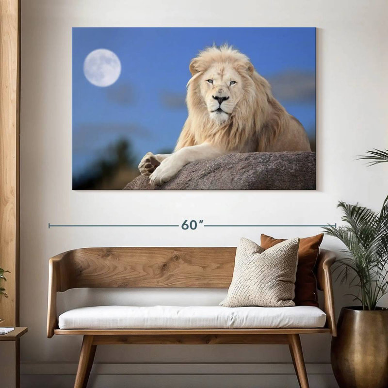 Brampt Lion Wild Cat, 34" H x 51" W