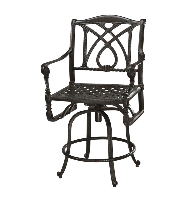 Grand Terrace Swivel Balcony Stool, Desert Bronze