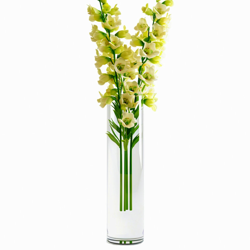 Colner Glass Cylinder Vase, 15.75" H x 4" W x 4" D