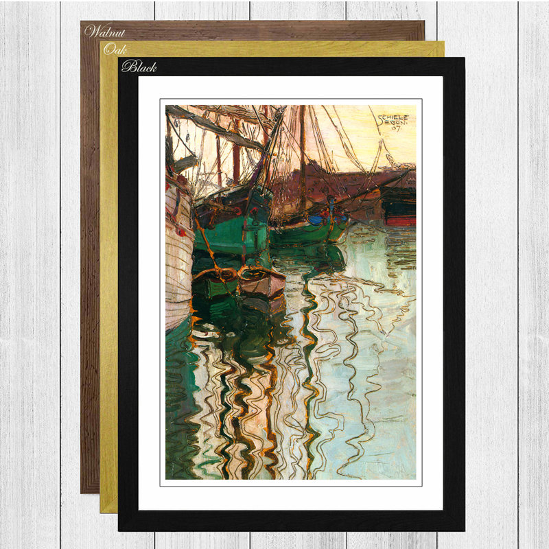 Egon Schiele - Single Picture Frame Painting, Black