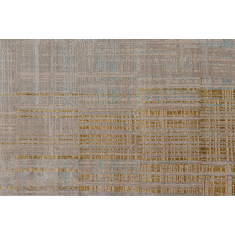 Modern Hand Knotted Abstract Area Rug