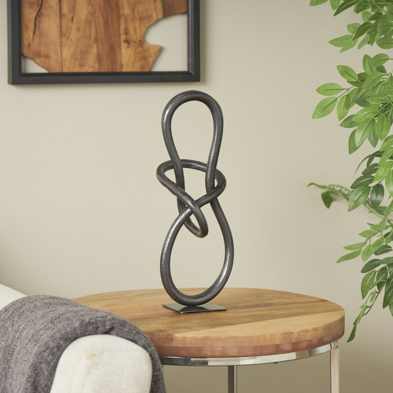 Sculpture Raul, H 15,05 po x l 6,55 po x P 5,65 po, Gris foncé
