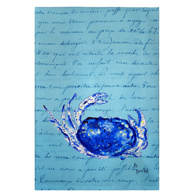 Serviette de main crab script Mulkey
