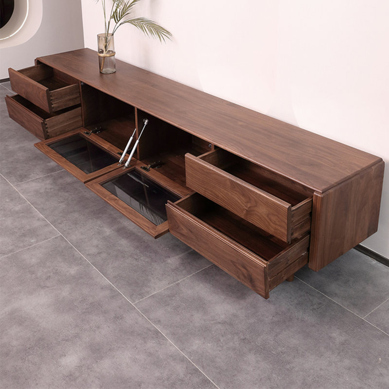 Black walnut high quality TV cabinet, 62.99"
